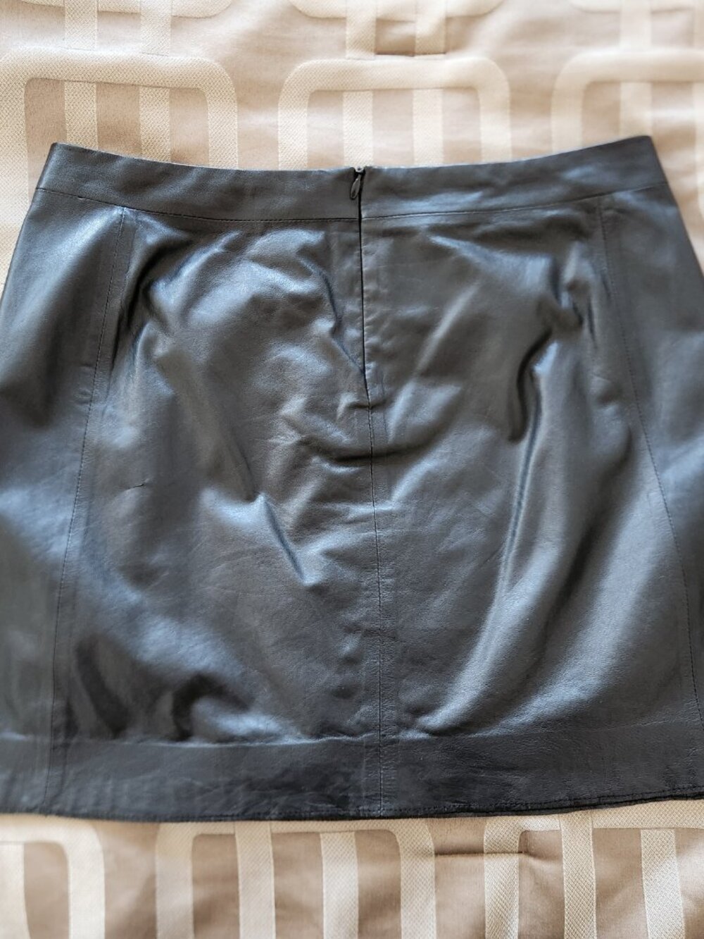 VINCE WOMENS LEATHER MINI SKIRT SZ 8 BLACK - Picture 5 of 10